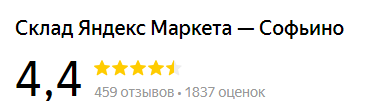 Склад Яндекс Маркета — Софьино